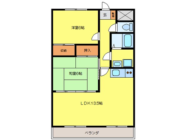 サランバン金剛Ⅱの物件間取画像